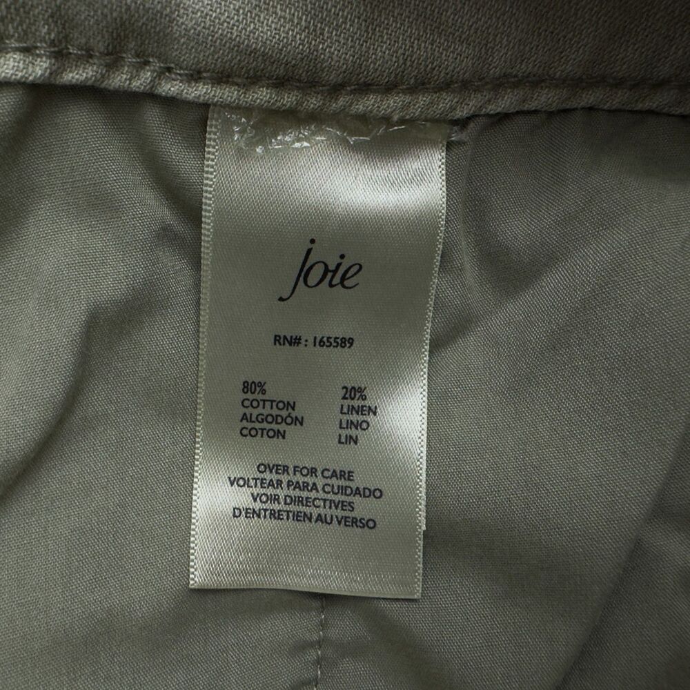 New Joie Cotton Linen Pleated High Waist Shorts Women's Size XL - Picture 8 of 10